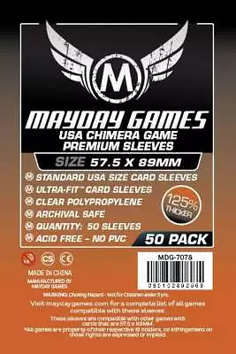 Mayday USA Chimera Card Sleeves (57.5x89mm) Premium 7078 Pack Of 5 (250 Sleeves) • $11