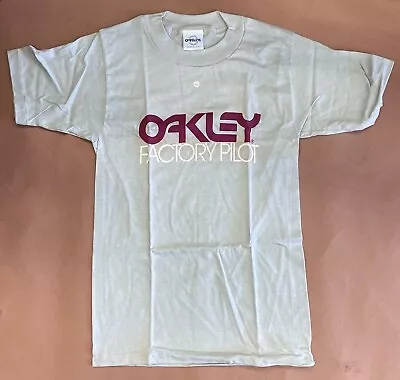 VTG NOS 80s Oakley Software Factory Pilot T Shirt Grey Size Small Made In USA • $19.99