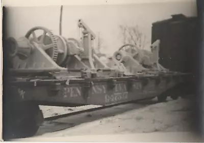 Pennsylvania Railroad Windlass PRR Flat Bed Car Vintage Photo Getchell's Foundry • $28.95