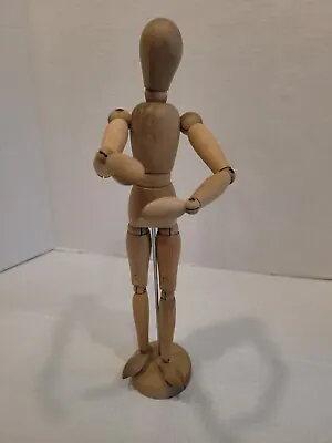 Vintage Grumbacher Of NY Jointed Wooden Artist Sketch Mannequin 12” • $35