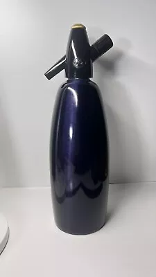 Soda Syphon Seltzer Vintage ISi Austria Dark Blue Barware NO CARTRIDGE HOLDER • $16.95