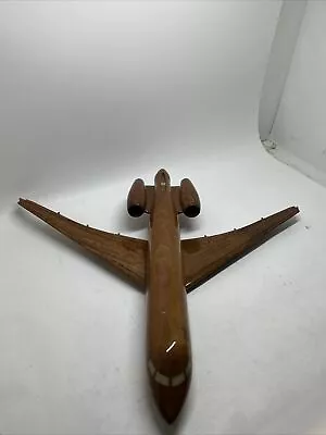 Boeing? Mitsubish? Airplane Solid Mahogany Airplane Wooden Model 16” Long Ra41 • $45