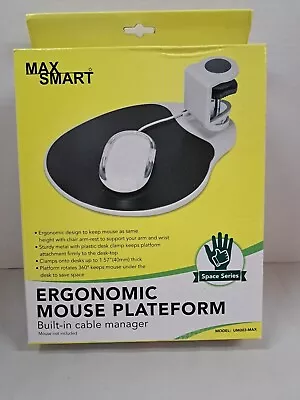 360° Ergonomic Rotating Clamp On Mouse Platform Tray Black • $22.99