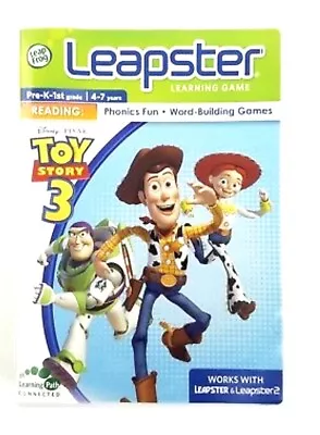 Leap Frog Leapster/2 Learning Game Toy Story 3 Pre-K-1st Gd 4-7Yr New Free Gwp • $22.25