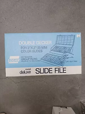 Vintage  Logan Double Decker Deluxe Metal Slide File 1500-G Photography • $55