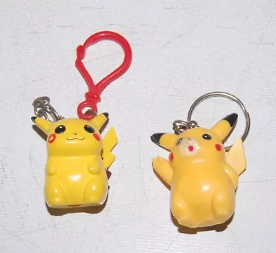 Vintage Pikachu 1999 Nintendo Keychain Key Ring 1.5  Vinyl Clip On Figurine Lot • $10