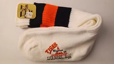 Wigwam Vintage Socks Tiger 12193 Black/orange/black Stripes - Size 9-11 • $16