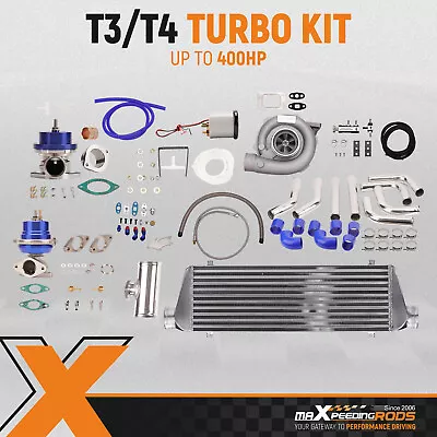 T3 Turbo T04E Universal Kit Stage III+Wastegate+Turbo Intercooler+piping 400HP • $494.99