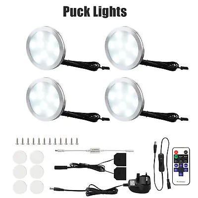 Under Counter Lights Kitchen Mit Remote，6000K LED Puck Light For Cabinets • £31.19