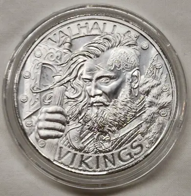 1oz Vikings Silver Round Coin Odin's Giant Entrance Hall Valhalla! Berserkers • $40.95