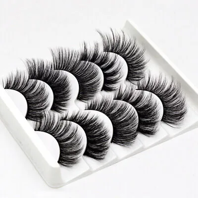 10/5 Pairs False Eyelashes Long Thick Natural Fake Eye Lashes Set Mink Makeup UK • £3.99