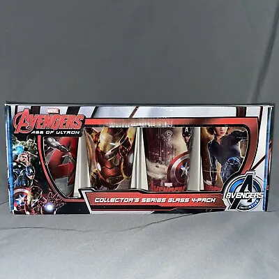 Marvel Avengers Age Of Ultron Collector Series Drinking Glasses Set Of 4 • $41.99