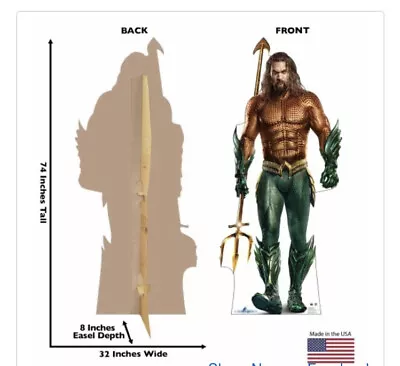 Aquaman Cardboard Cutout (warner Bro Movie 2018)  Free Ship • $109.99