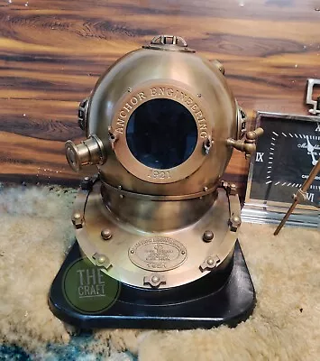 Anchor Antique 18  Full Size Diving Helmet Divers Morse Scuba Marine Helmet Base • $185