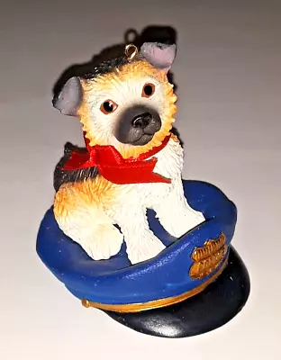 Police Officer Hat K9 Dog Christmas Ornament - American Greetings Dept 18 • $15.99