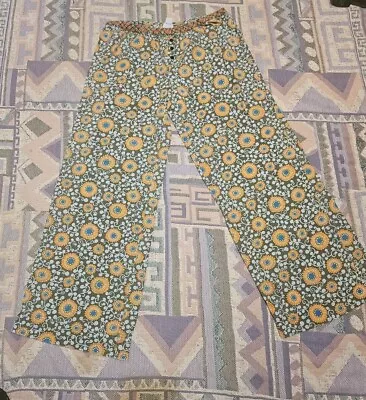Vintage Free People Women's Multicolor Pajama Lounge Pants Small • $25