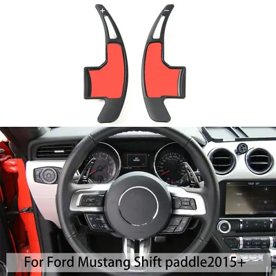 2pc Aluminum Steering Wheel Shift Paddle Extended Shifter Trim For Mustang 2015+ • $36.79