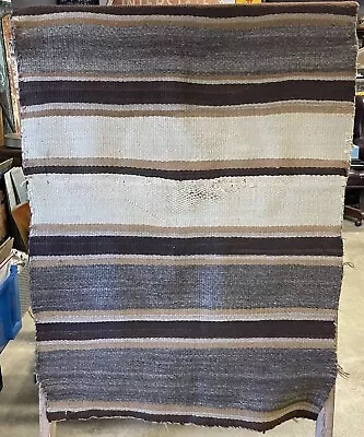 Original Early Vintage Hand Woven Wool NAVAJO Stripped Horse Saddle Rug Blanket • $595