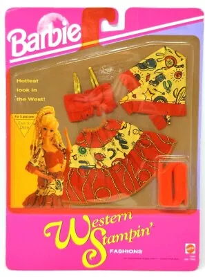 Mattel 10342 Barbie 1993 Western Stampin Fashions Style Clothing Collectible NIP • $170.90