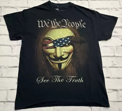 Revolution Shirt Adult Medium Black V For Vendetta We The People See The Truth • $23.49