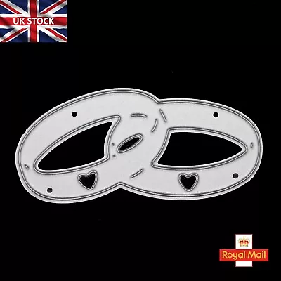 Linked Wedding Rings Metal Cutting Die Engagement MR & MRS  Card Making A8 • £3.94