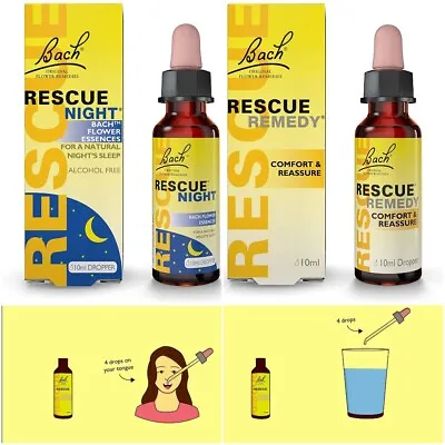 £5.98 • Buy Oral Drops - Rescue Remedy Day & Night Calm - Anxiety Stress Deep Sleep Relax