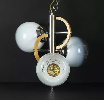 Fabulous Italian 1970s Murano Glass Mazzega Ceiling Light Mid Century Modern • $404.09