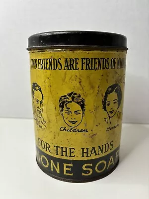 Vintage Advertising Tin Mione Hand Soap Made In USA • $15