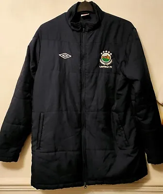 Linfield Football Club Navy Blue Full Zip Padded Bench Coat L Umbro Lfc Ireland • £49.99