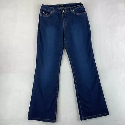 Metrostyle Stretch Bootcut Jeans Women's 10 Blue Cotton Blend Mid Rise Dark Wash • $14.95