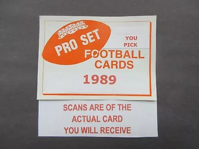 1989 PRO SET FOOTBALL ~ U-Pick Player From Scans ~ SANDERS AIKMAN RC ~Free Ship • $1.95