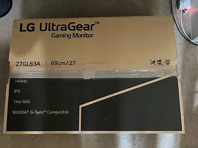 LG Ultragear 27GL83A-B 27 Inch Gaming Monitor QHD (2560 X 1440) IPS 144Hz • £200