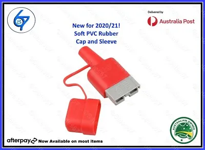 $5.95 • Buy Waterproof 50A Anderson Plug Dust Cable Sheath Cover Red With Cap, New 20/21