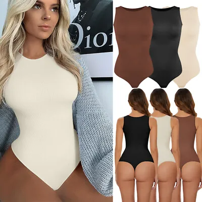 Women Slimming Shapewear Tummy Control Firm Sculpting Body Shaper Black Bodysuit • £13.79