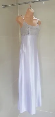 £14.99 • Buy CHARLOTTE HALTON - Stunning Lilac Sparkle Top Maxi Dress Size 10 (8-10 See Info)