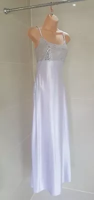 £14.99 • Buy CHARLOTTE HALTON - Stunning Lilac Sparkle Top Maxi Dress Size 10 (8-10 See Info)