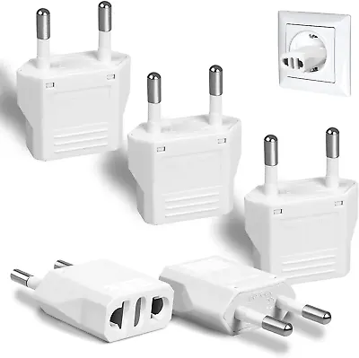 6PCS Us To Europe Plug Adapter，Adapters For European Outlets，220V To 110V • $8.99