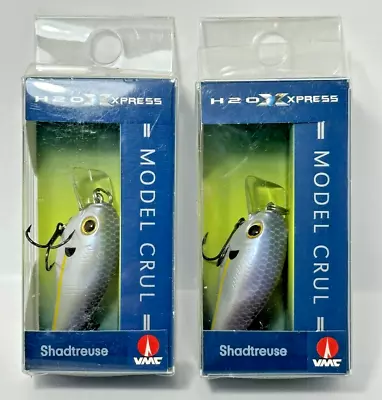 2pc H2O Xpress MODEL CRULL Shadtreuse Fishing Lures Crankbait • $16.95