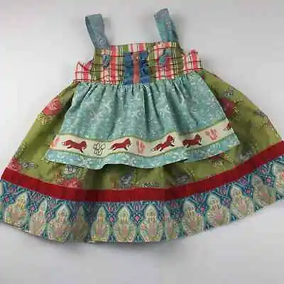 Matilda Jane Perfect Day Knot Apron Dress Size 2 Fox • $38
