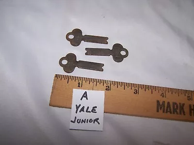 3 Vintage YALE JUNIOR Uncut Key Blanks MADE IN U.S.A - Lot A • $12