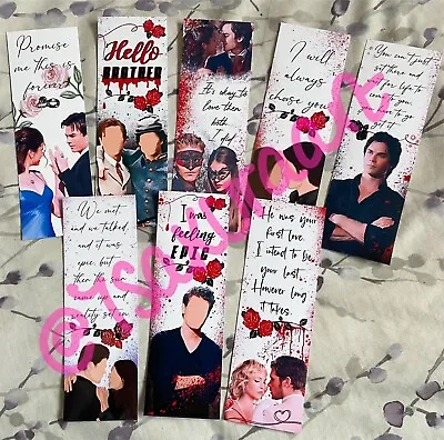 Complete Vampire Diaries Bookmarks TVD Art Print Poster Merch Damon Delena Ian • £17.99