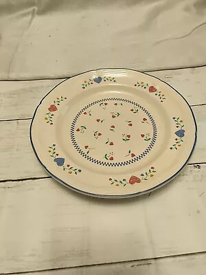 Vintage Newcor Bread &Butter Or Salad Plate Mauve &Blue Hearts Legacy Hearts • $15