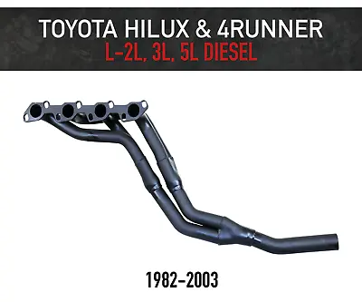 $131.60 • Buy Headers For Toyota Hilux & 4Runner L, 2L, 3L, 5L Diesel (1982-2003) FREE GASKET
