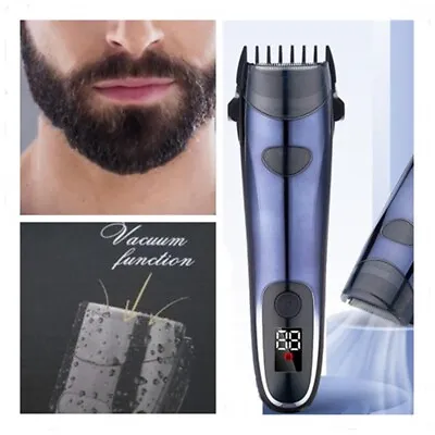 $36.80 • Buy Electric Man Vacuum Beard Trimmer Moustache Style Clipper Auto Sucking Snip Hair
