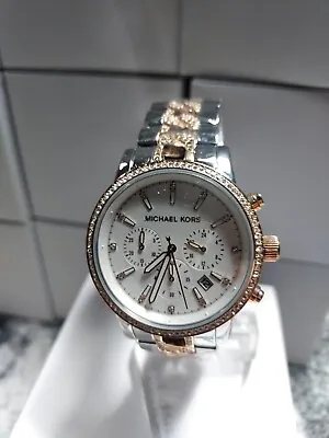 Michael Kors Layton Three-Hand Stainless  Two-Tone Stainless Steel Watch MK6938 • $119.95
