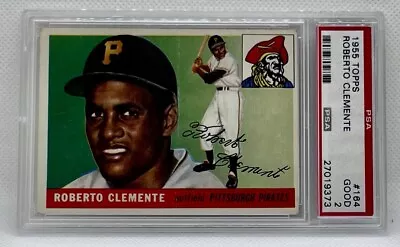 1955 Topps Roberto Clemente Rookie RC #164 Pittsburgh Pirates PSA 2 GOOD • $1549