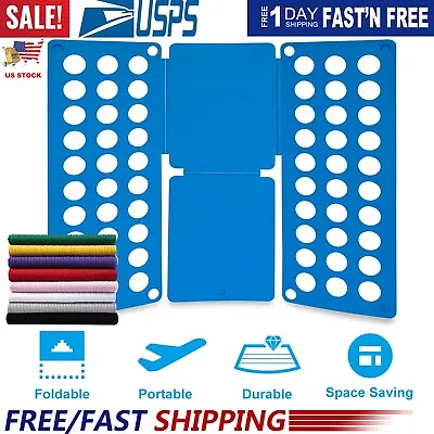 Adjustable T-Shirt Clothes Fast Folder Folding Board Laundry Organizer For Adult • $22.31