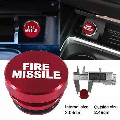 Universal Fire Missile Button Cigarette Lighter Cover Decor Cap Car Accessories • $6.83