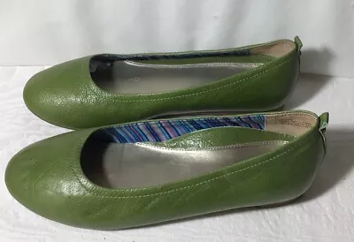 Aetrex BRIANNA Olive Green Leather Ballet Flats Size 9 Never Worn! • $29.50