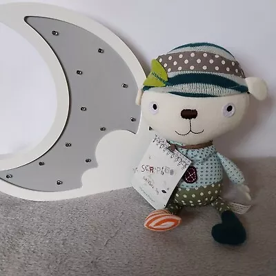 Mamas And Papas Scrapbook Boy Soft Toy Bear Rattle Baby Toy Comforter Pirate • £25